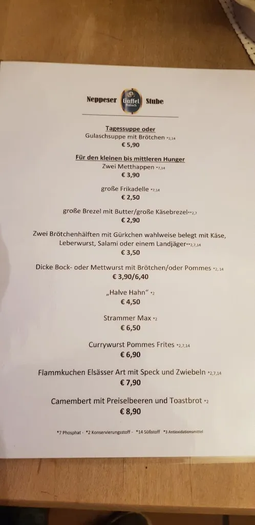 Menu_Neppeser Gaffel Stube_Köln_immagine_4