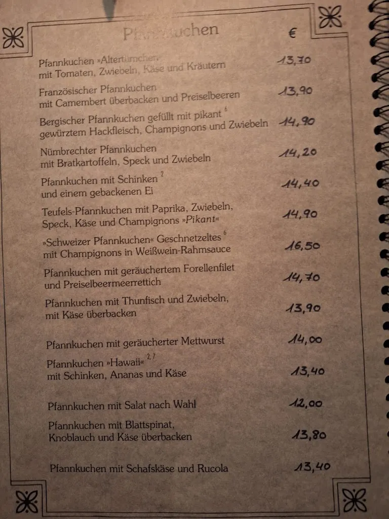 Menu_Gaststätte Pfannkuchenhaus_Nümbrecht_immagine_3