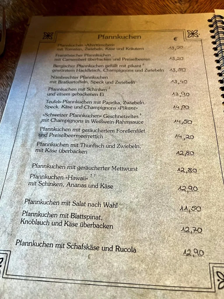 Menu_Gaststätte Pfannkuchenhaus_Nümbrecht_immagine_4