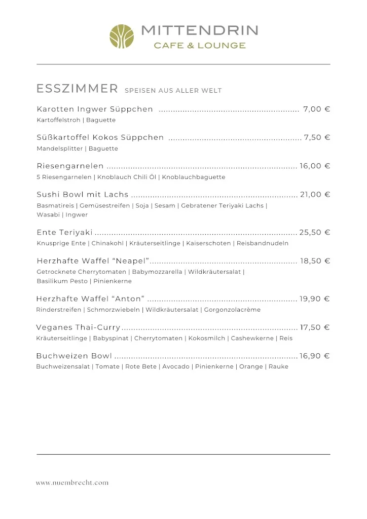 Menu_MITTENDRIN CAFE & LOUNGE im Parkhotel Nümbrecht_Nümbrecht_image_1