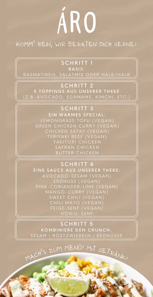 Menu_ÁRO Ochtrup - Asian Fusion Kitchen | Finest Bowls_Ochtrup_image_2