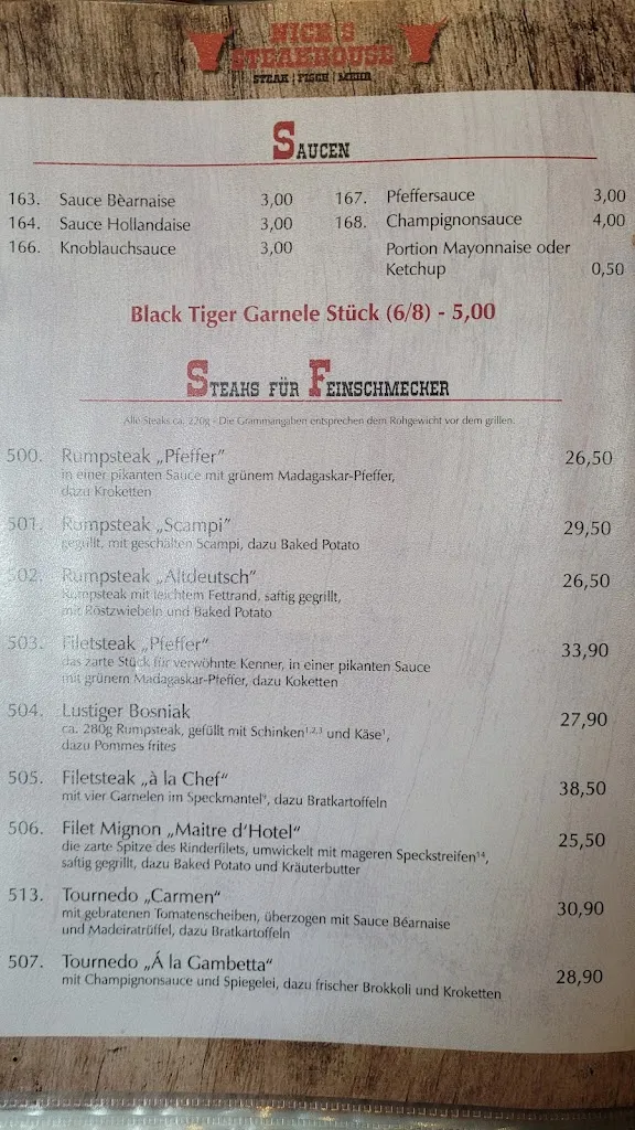 Menu_Nick's Steakhouse_Oer-Erkenschwick_image_1