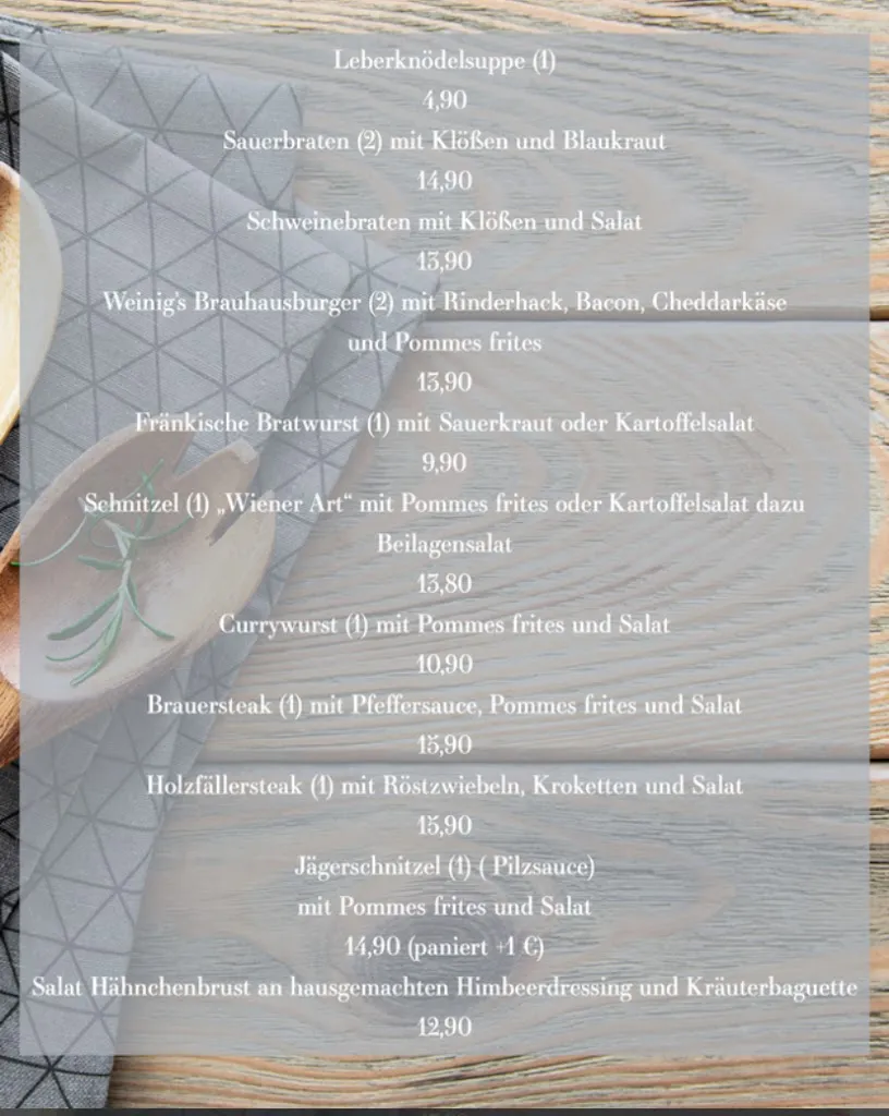 Menü_Brauerei-Gasthof Weinig_Gerolzhofen_Bild_2
