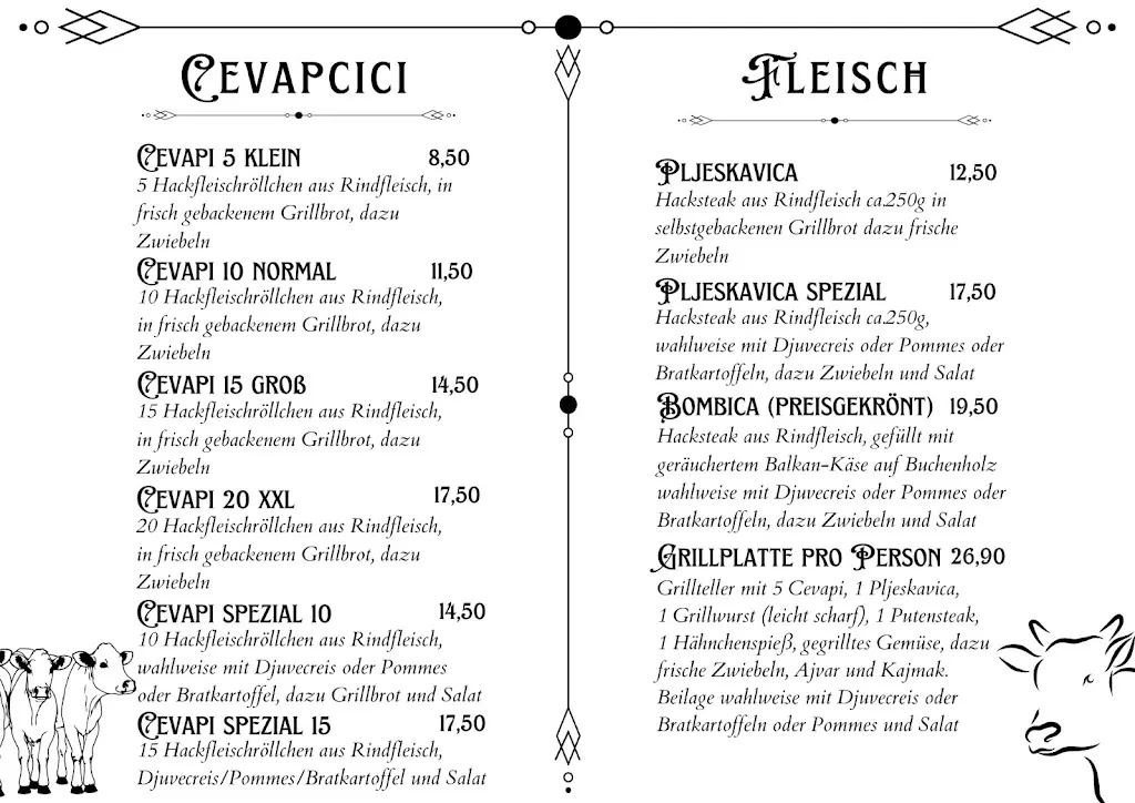 Menu_Restaurant Balcanico_Oberhausen_immagine_2