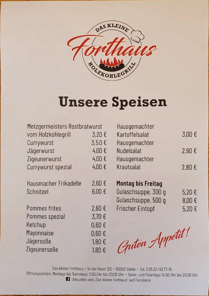 Menu_Das kleine Forthaus_Oelde_image_1