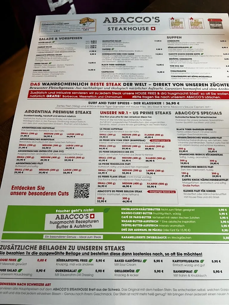 Menu_ABACCO'S STEAKHOUSE Köln_Köln_immagine_3
