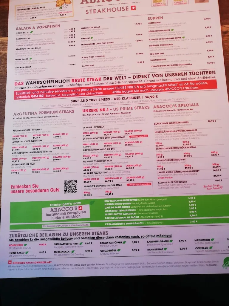Menu_ABACCO'S STEAKHOUSE Köln_Köln_immagine_4