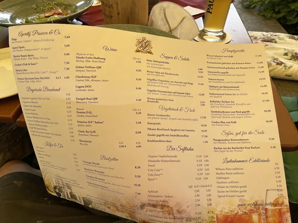 Menu_Restaurant Wirtshaus Reitinger_Germering_immagine_2