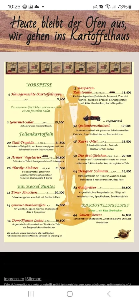 Menu_Das kleine Kartoffelhaus zur Nikolausklause Olsberg_Olsberg_image_1