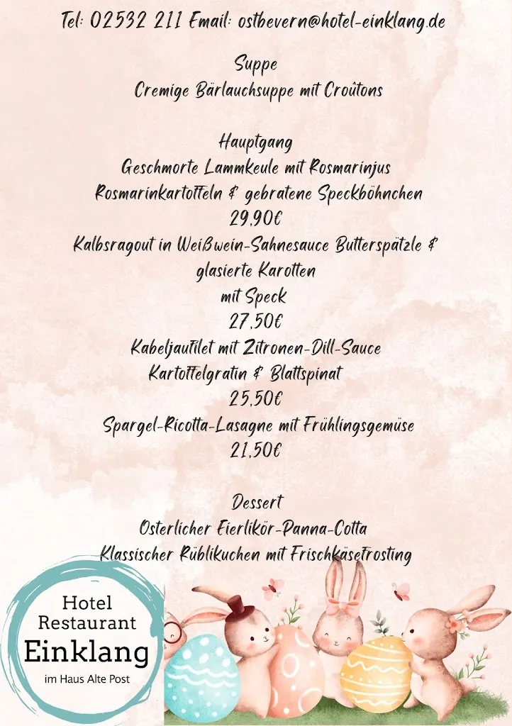 Menu_Restaurant Einklang/Hotel Alte Post_Ostbevern_image_2