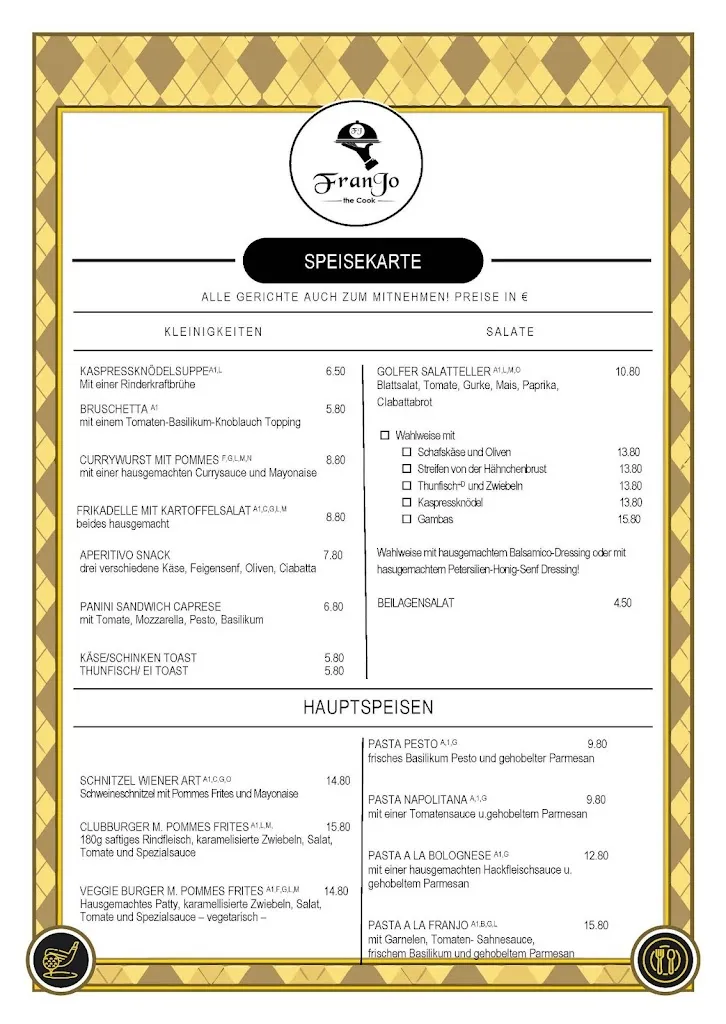 Menu_Café /Restaurant FranJo am Golfcub Gut Hahues_Telgte_image_1