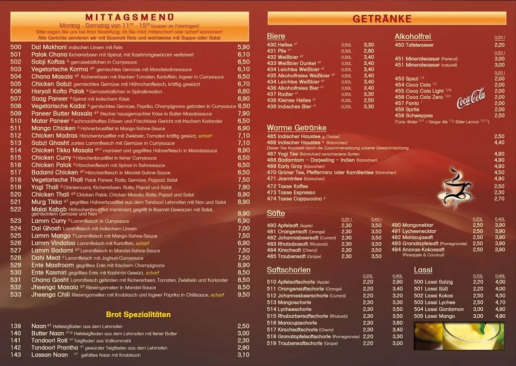 Menu_Yogi Mahal - Indisches Restaurant In Germering München_Germering_immagine_1