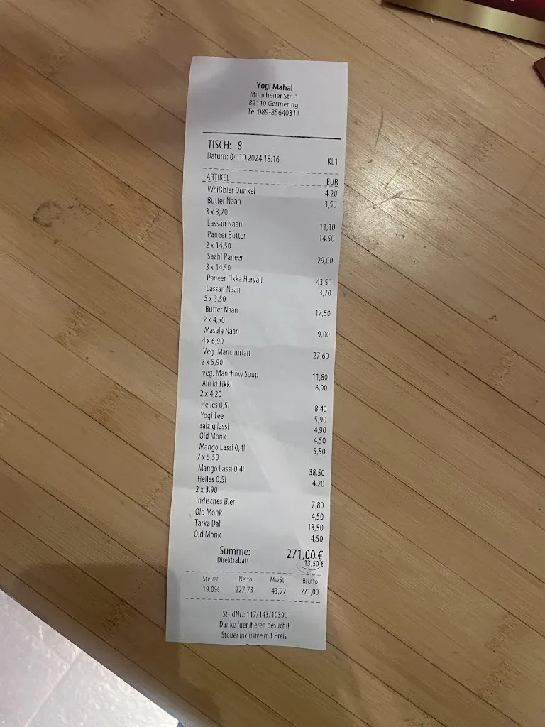Mira patel_Yogi Mahal - Indisches Restaurant In Germering München_Germering_review
