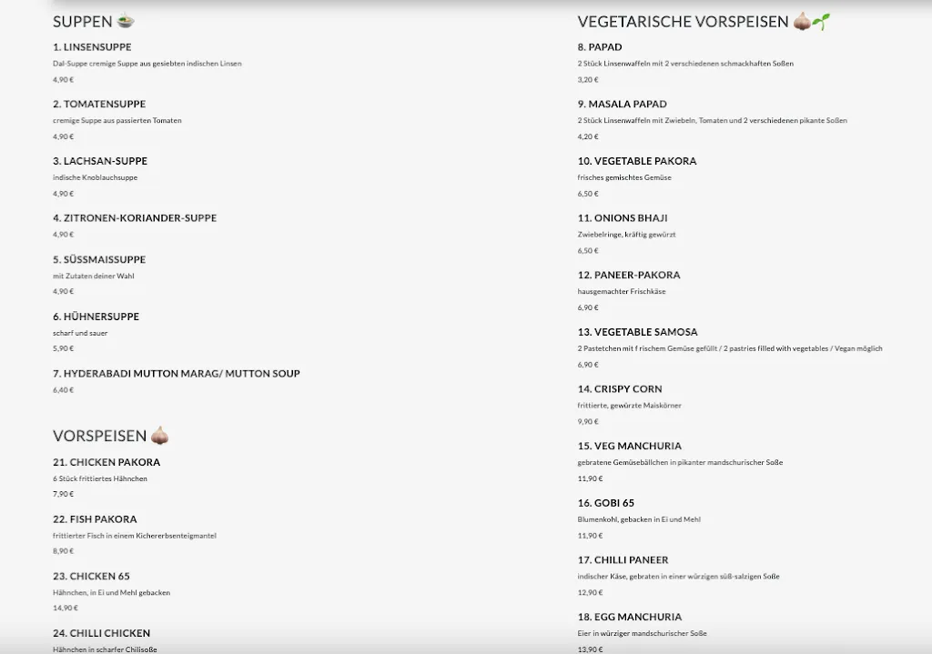 Menu_Tattva Indisches Restaurant Germering_Germering_image_1