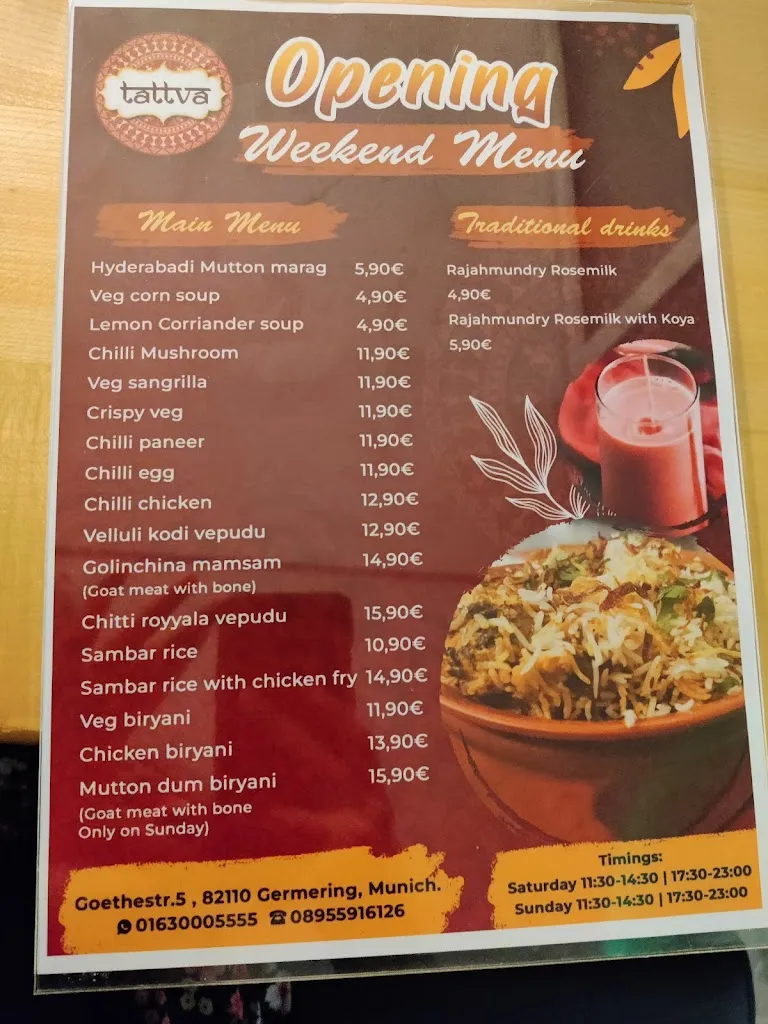 Menu_Tattva Indisches Restaurant Germering_Germering_image_3