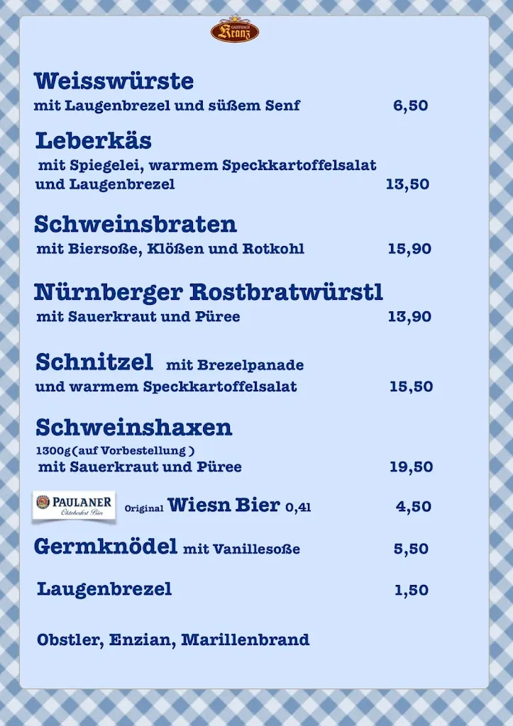 Menu_Gasthaus Kranz_Köln_image_1