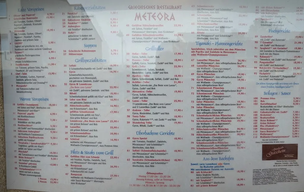 Menu_Restaurant Meteora_Oldendorf_immagine_1