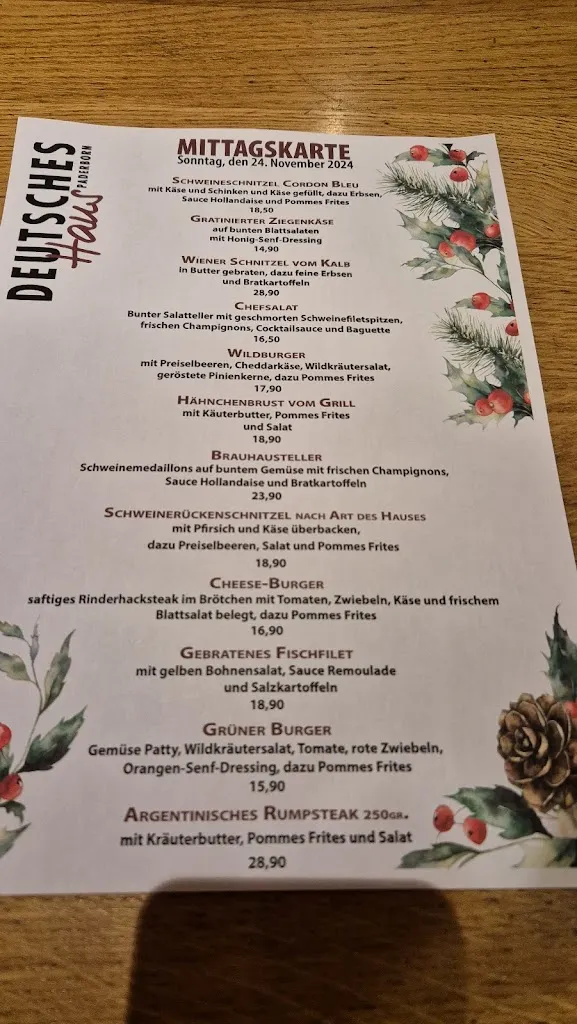 Menu_German House Restaurant_Paderborn_image_3