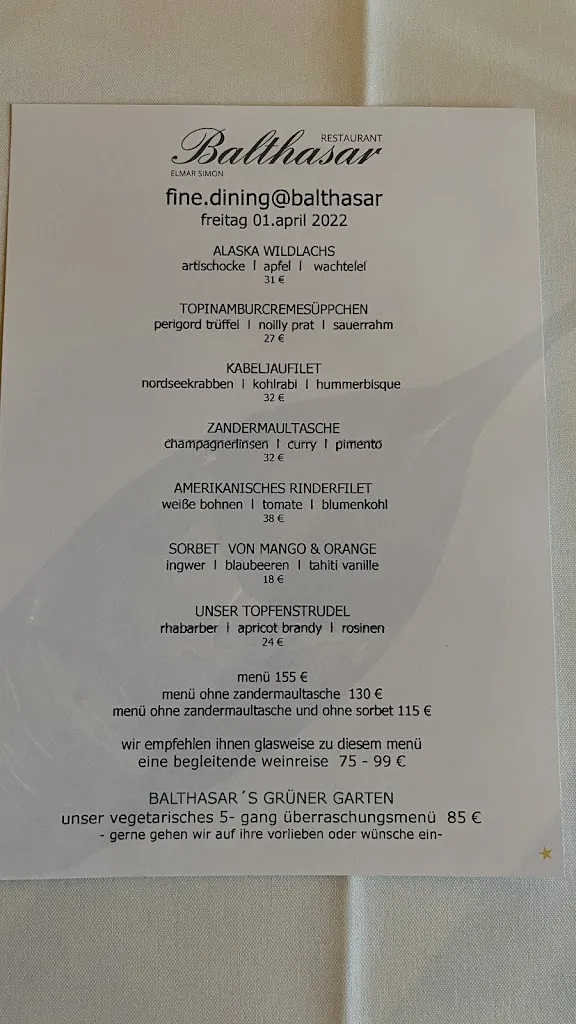 Menu_Restaurant Balthasar_Paderborn_immagine_1