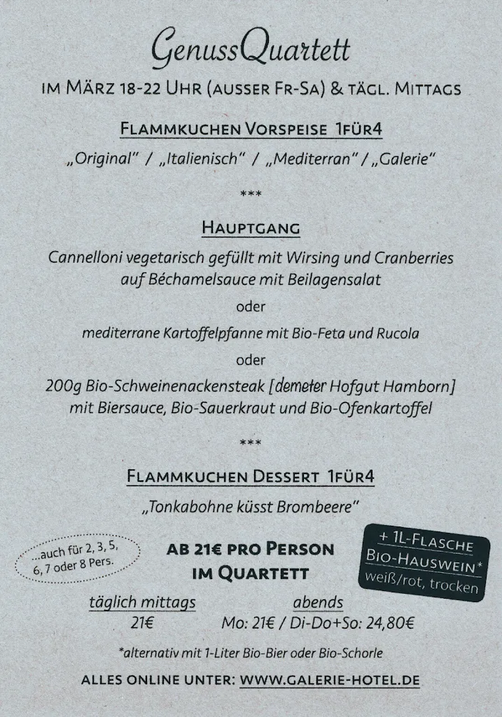 Menu_Galerie-Hotel & La petite Galerie_Paderborn_image_1