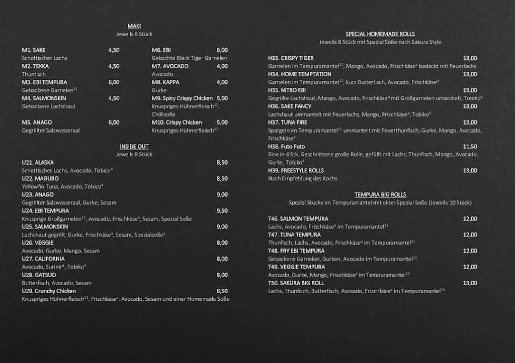 Menu_Sakura Schweinfurt_Gochsheim_immagine_1