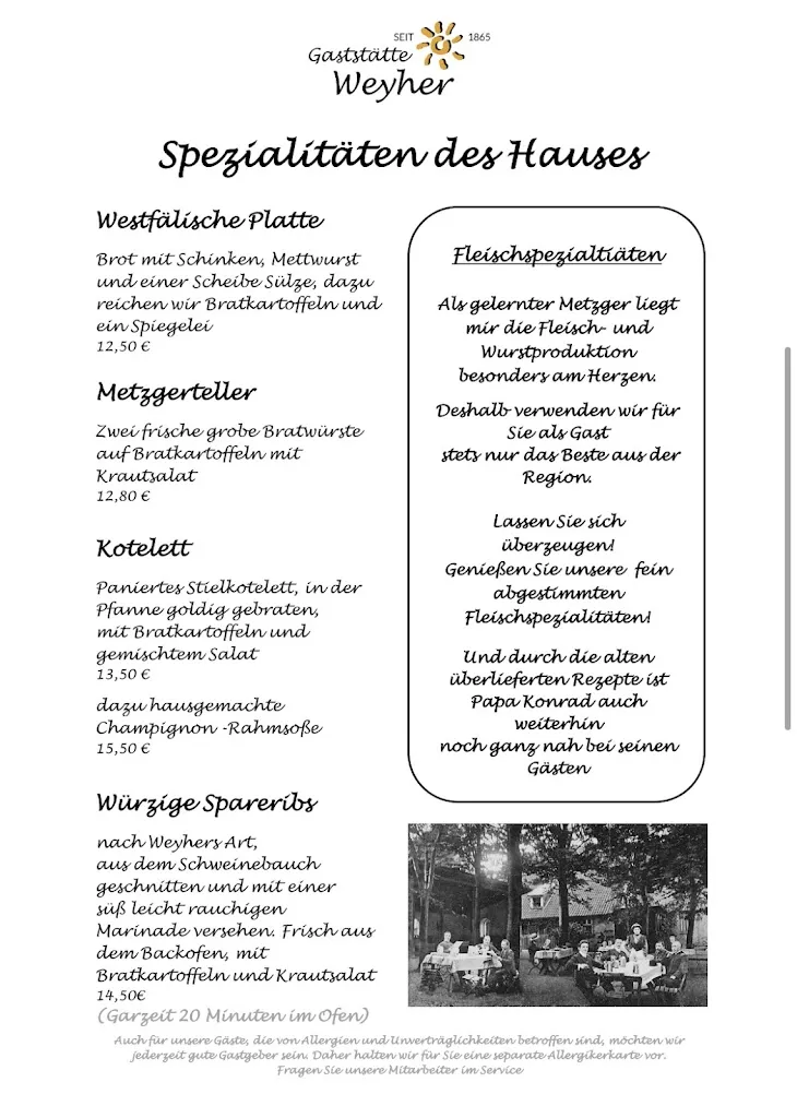 Menu_Gaststätte Weyher_Paderborn_immagine_2