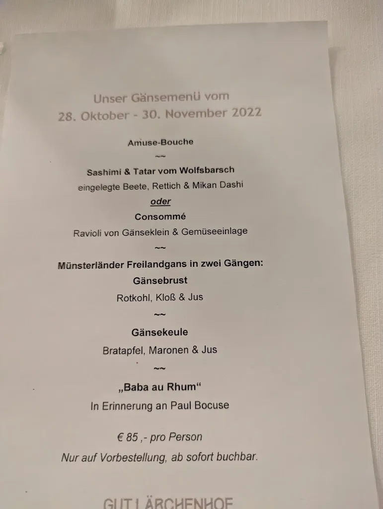 Menu_Restaurant Gut Lärchenhof Köln-Pulheim_Pulheim_image_1