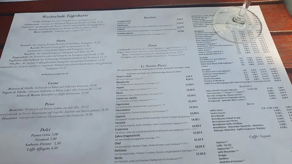 Menu_La Galleria Trattoria_Pulheim_image_1