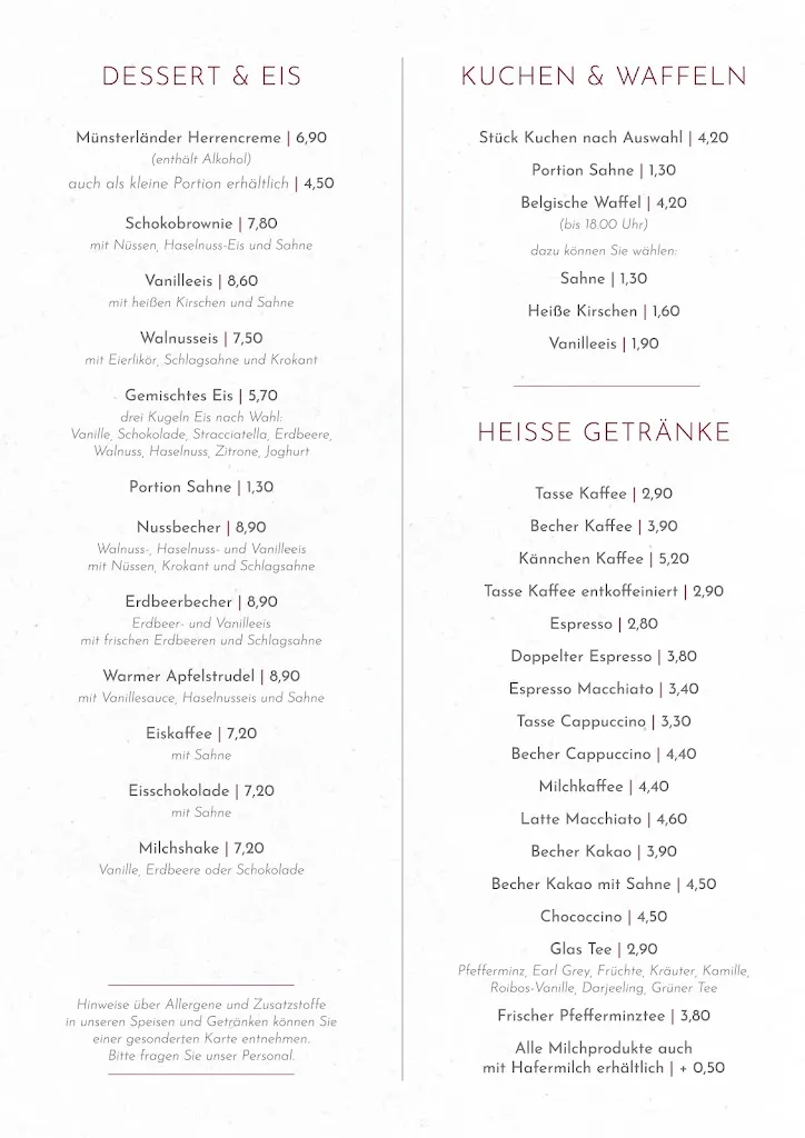 Menu_Restaurant Freiheit24 - Treffpunkt am Schloss_Raesfeld_immagine_4