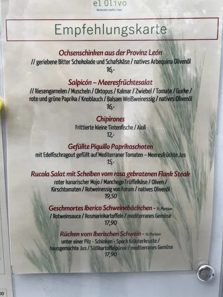 Menu_El Olivo - Recklinghausen_Recklinghausen_image_1