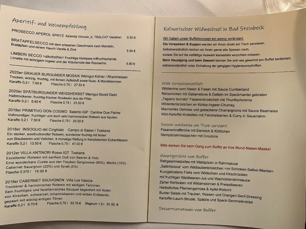 Menu_Restaurant Landhaus BAD STEINBECK_Recke_immagine_2