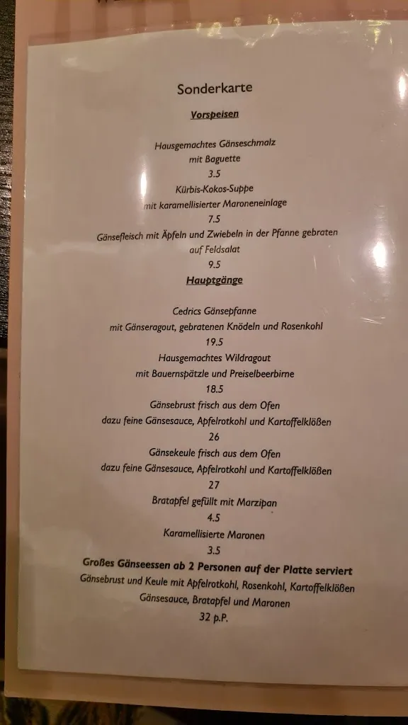 Menü_Cedrics Restaurant_Ratingen_Bild_3