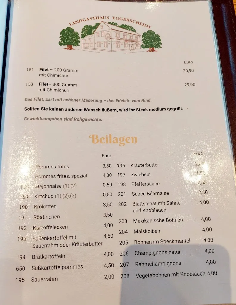Menu_Landgasthaus Eggerscheidt_Ratingen_immagine_1