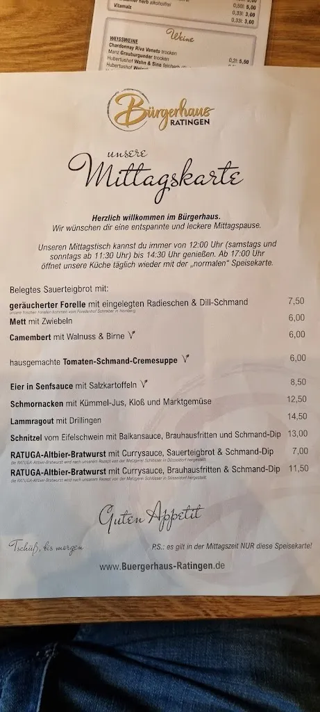 Menu_BÜRGERHAUS RATINGEN_Ratingen_immagine_3