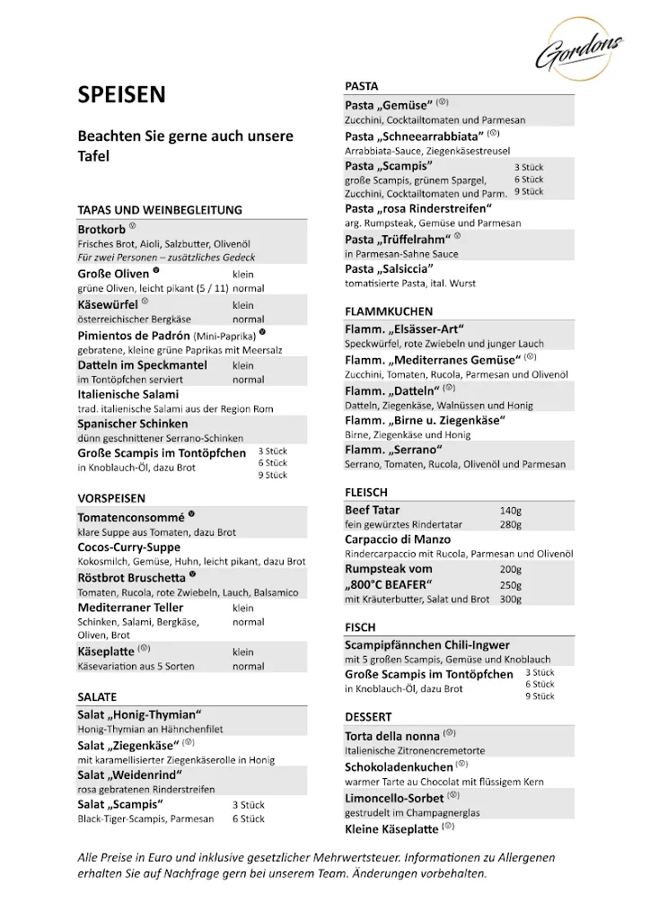 Menu_GORDONS RATINGEN Bistro & Weinbar_Ratingen_image_1