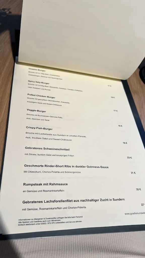 Menu_Bei Graefs Restaurant & Markenzentrum_Arnsberg_immagine_4