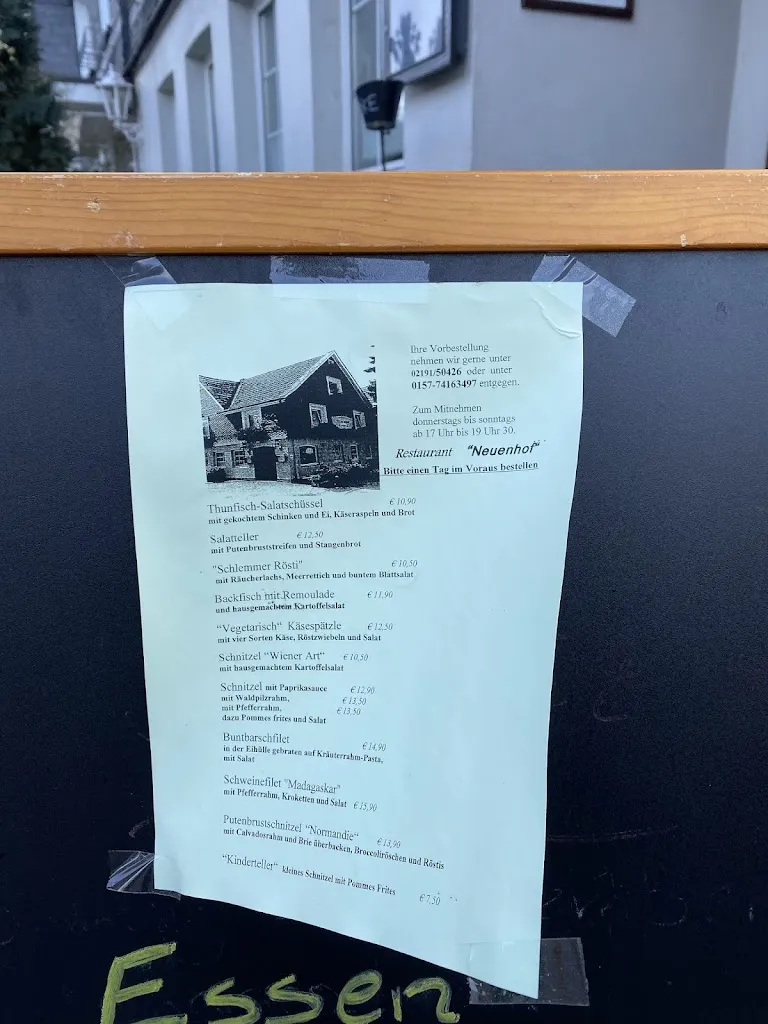 Menu_Restaurant Neuenhof Kockenberg / Remscheid_Remscheid_immagine_3