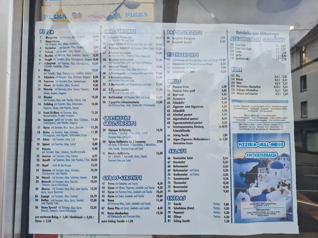 Menü_Pizzeria Grill am kreishaus beim Kosta... - Remscheid_Remscheid_Bild_1