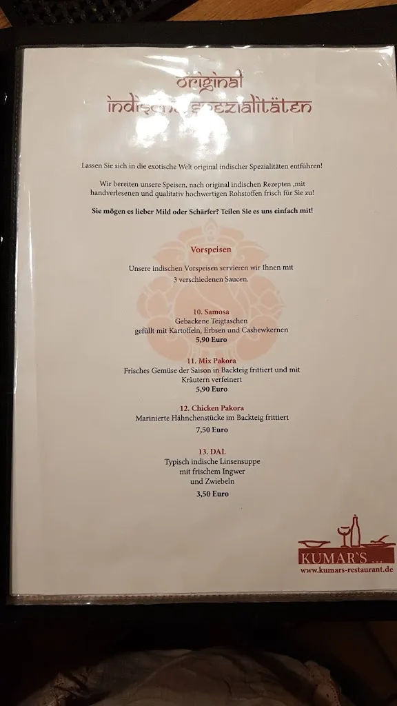 Menu_Kumar`s Restaurant Rheinbach_Rheinbach_immagine_2