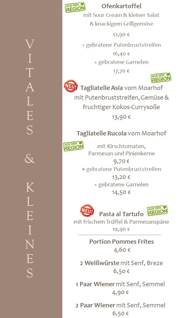 Menü_Schwaigers RESTAURANT 