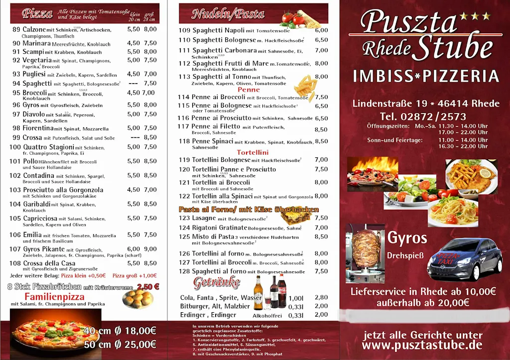 Menu_Pusztastube Rhede_Rhede_immagine_3