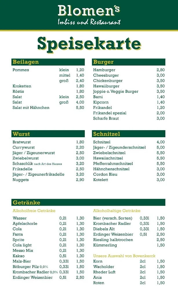 Menu_Blomens Imbiss Gaststätte_Rhede_image_2