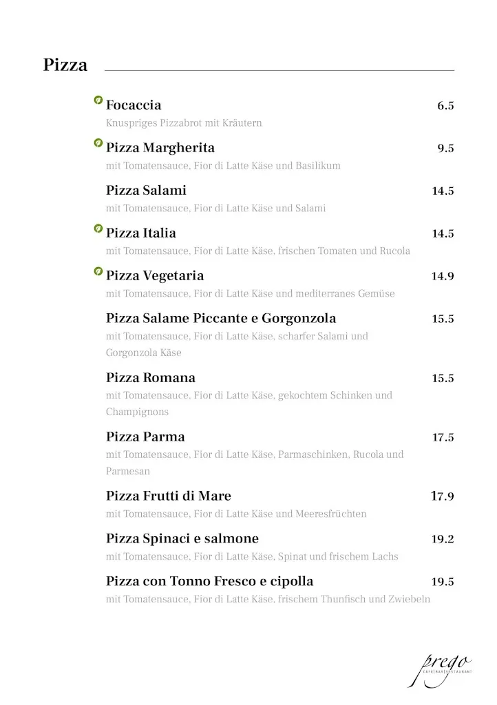 Menu_Prego Restaurant | Café | Bar Rheda-Wiedenbrück_Rheda-Wiedenbrück_immagine_1