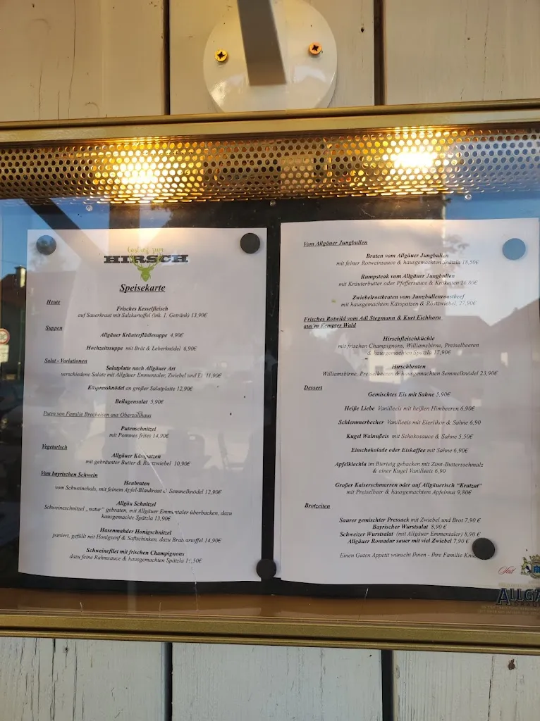 Menu_Gasthof zum Hirsch_Görisried_immagine_1