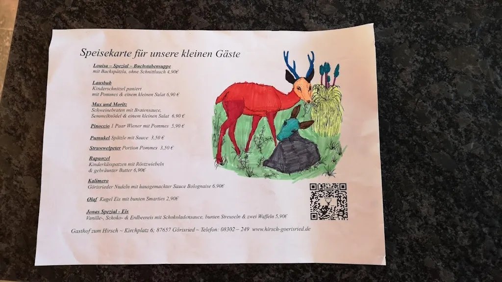Menu_Gasthof zum Hirsch_Görisried_immagine_2