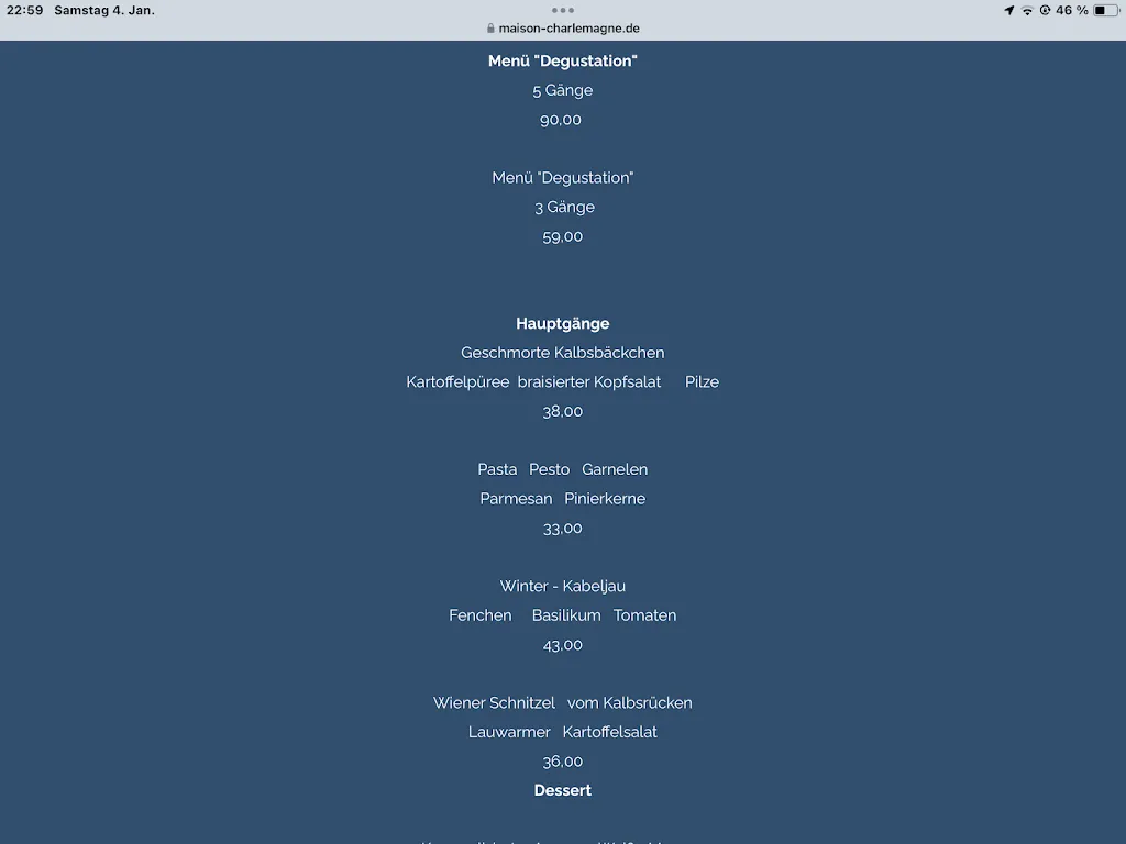 Menu_Maison Charlemagne_Roetgen_image_1