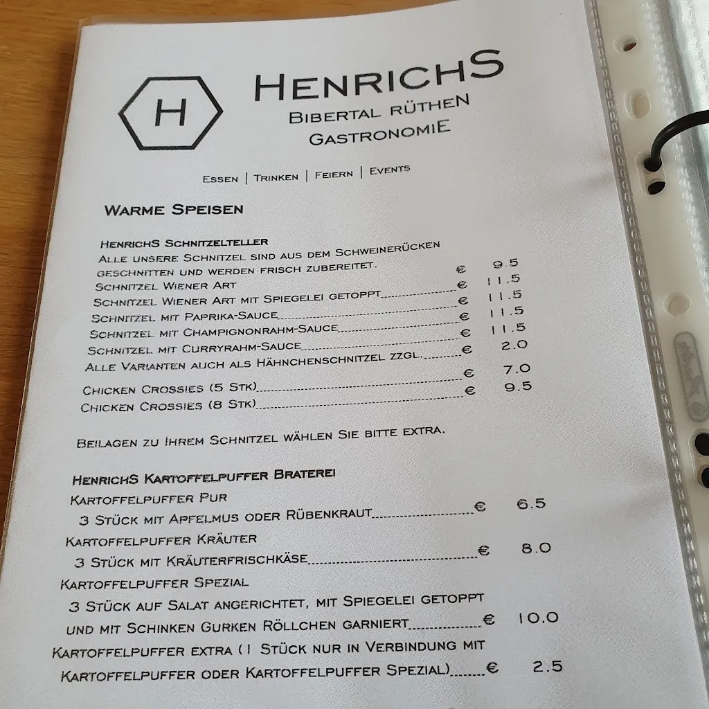 Menu_HenrichS - Bibertal RütheN - Gastronomie_Rüthen_image_1