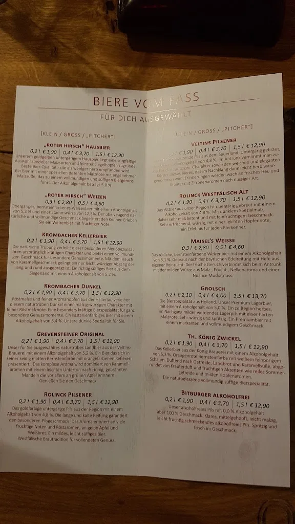 Menu_Brauhaus Restaurant Rheine roter hirsch_Rheine_image_3