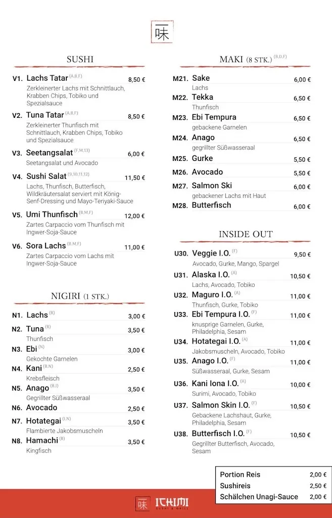 Menu_Ichimi Sushi & grill Rheine_Rheine_immagine_1