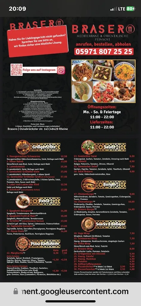 Menu_Brasero Rheine_Rheine_image_1